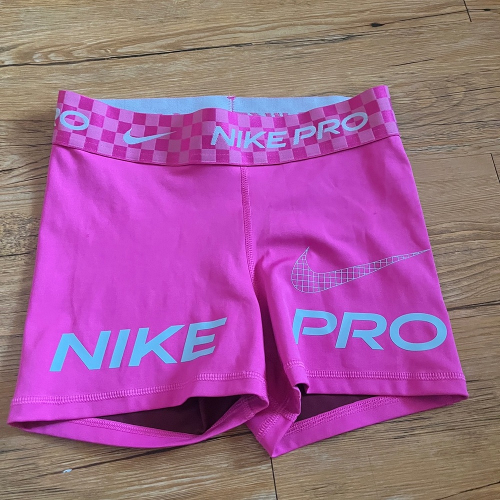Nike Pro Bright Pink Athletic Shorts